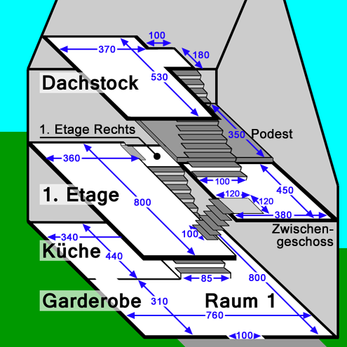 Raumprogramm Galerie Tenne grafisch